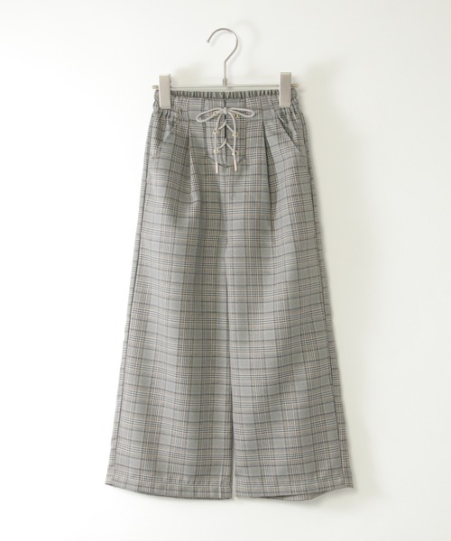 ikka（イッカ）の「レースアップワイドパンツ（120~160cm）（その他パンツ・キッズ・ブラック/スモークグレー/ブルー/ライム・120/130/140/150/160）」の5枚目の写真