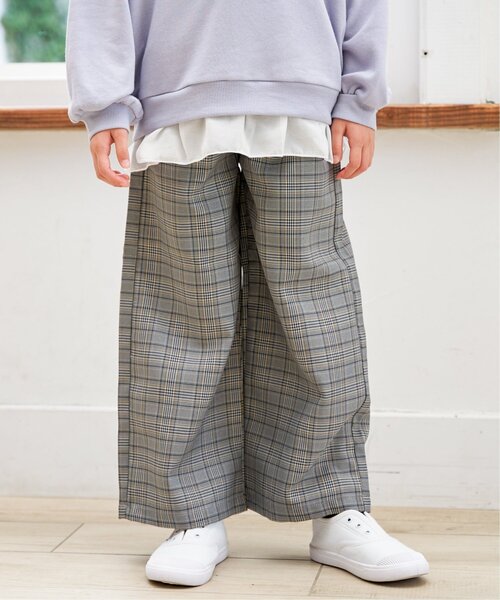 ikka（イッカ）の「レースアップワイドパンツ（120~160cm）（その他パンツ・キッズ・ブラック/スモークグレー/ブルー/ライム・120/130/140/150/160）」の15枚目の写真