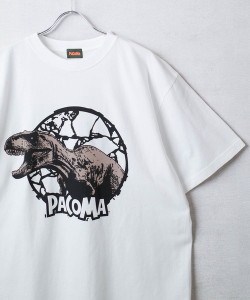 INNOCENT（イノセント）の「【PaCoMa/パコマ】Tyranno saurus TEE (ADULT) ティラノサウルス Tシャツ 大人用（Tシャツ/カットソー・メンズ・スミクロ/サックスブルー/オフホワイト/ライトグレー・MEDIUM/LARGE/X-LARGE）」の21枚目の写真