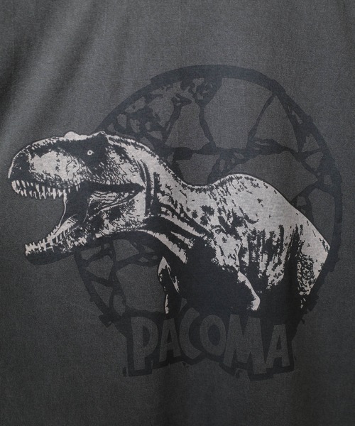 INNOCENT（イノセント）の「【PaCoMa/パコマ】Tyranno saurus TEE (ADULT) ティラノサウルス Tシャツ 大人用（Tシャツ/カットソー・メンズ・スミクロ/サックスブルー/オフホワイト/ライトグレー・MEDIUM/LARGE/X-LARGE）」の9枚目の写真