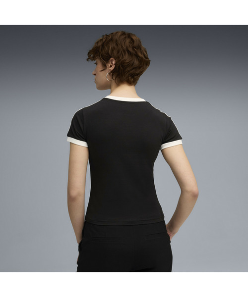 PUMA（プーマ）の「PUMA プーマ ウィメンズ T7 スリム 半袖 Tシャツ（Tシャツ/カットソー・レディース・ピンク系その他2/ホワイト/ブラック・SMALL/MEDIUM/LARGE/X-LARGE）」の4枚目の写真