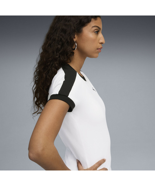 PUMA（プーマ）の「PUMA プーマ ウィメンズ T7 スリム 半袖 Tシャツ（Tシャツ/カットソー・レディース・ピンク系その他2/ホワイト/ブラック・SMALL/MEDIUM/LARGE/X-LARGE）」の12枚目の写真