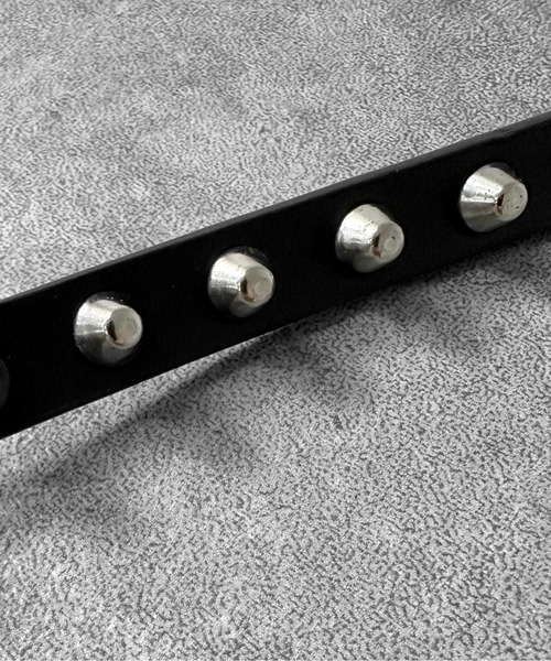 jiasecond.（ジアセカンド）の「【jiasecond.】スタッズダブルナローベルト /  細め ダブル 二重 合皮 合成皮革 服飾雑貨 ブラック ZOZOTOWN限定（ベルト・レディース・ブラック・FREE）」の9枚目の写真