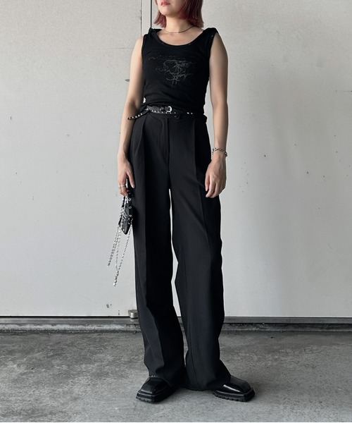 jiasecond.（ジアセカンド）の「【jiasecond.】スタッズダブルナローベルト /  細め ダブル 二重 合皮 合成皮革 服飾雑貨 ブラック ZOZOTOWN限定（ベルト・レディース・ブラック・FREE）」の12枚目の写真