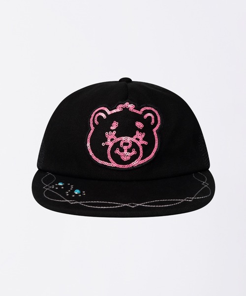 SCULPTOR（スカルプター）の「Teddy Sequin Mesh Cap（キャップ・レディース・ブラウン系その他/ブラック/カーキ・FREE）」の4枚目の写真