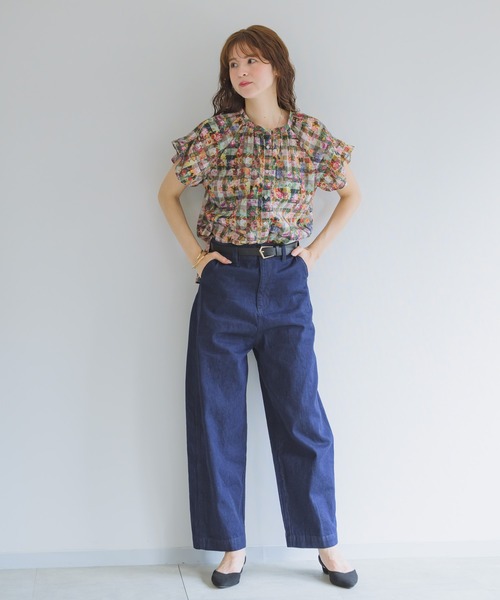 美品☆定価約3,8万 LIBERTY OF LONDON プリントシャツブラウス Liberty】リバティプリントブラウス（シャツ/ブラウス）｜DECOY SINCE