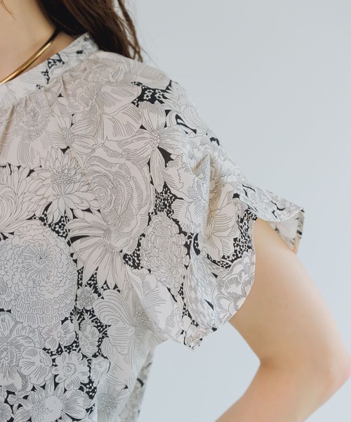 美品☆定価約3,8万 LIBERTY OF LONDON プリントシャツブラウス KATHARINE ROSS】【MADE IN JAPAN/洗濯機洗い可】150thAnniv.LIBERTY