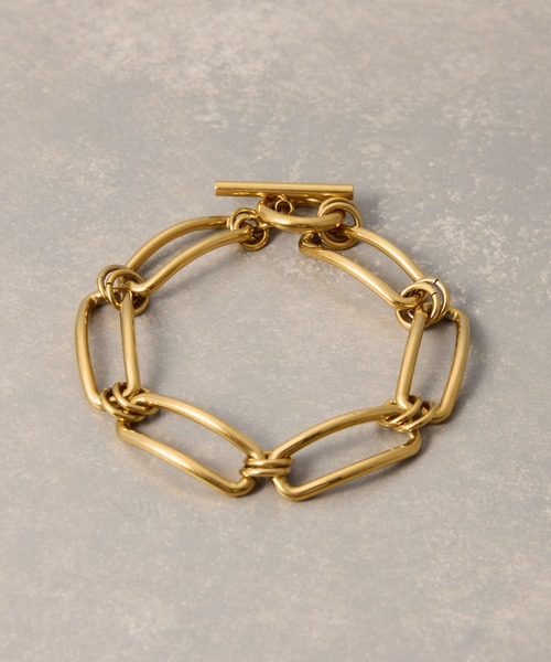 PAPILLONNER(パピヨネ)の「【OT】ステンレススクエアチェーンブレス(ブレスレット・レディース・シルバー/ゴールド・FREE)」の5枚目の写真