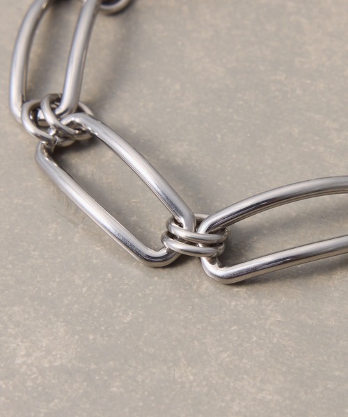 PAPILLONNER(パピヨネ)の「【OT】ステンレススクエアチェーンブレス(ブレスレット・レディース・シルバー/ゴールド・FREE)」の7枚目の写真