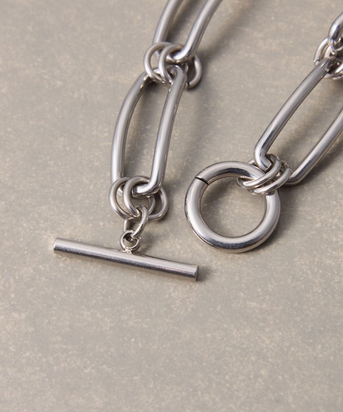 PAPILLONNER(パピヨネ)の「【OT】ステンレススクエアチェーンブレス(ブレスレット・レディース・シルバー/ゴールド・FREE)」の8枚目の写真