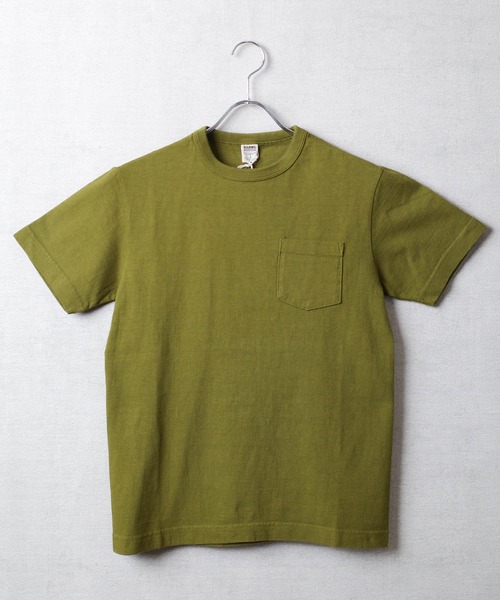 BARNS OUTFITTERS（バーンズアウトフィッターズ）の「【PH2】【BARNS OUTFITTERS】TSURI-AMI SS CREW T 吊り編み ショートスリーブ クルーネック Tシャツ（Tシャツ/カットソー・メンズ・オリーブ/グリーン系その他/グリーン系その他2/ゴールド/カーキ/ピンク系その他・SMALL）」の2枚目の写真