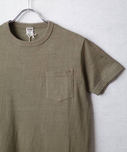 BARNS OUTFITTERS（バーンズアウトフィッターズ）の「【PH2】【BARNS OUTFITTERS】TSURI-AMI SS CREW T 吊り編み ショートスリーブ クルーネック Tシャツ（Tシャツ/カットソー・メンズ・オリーブ/グリーン系その他/グリーン系その他2/ゴールド/カーキ/ピンク系その他・SMALL）」の15枚目の写真