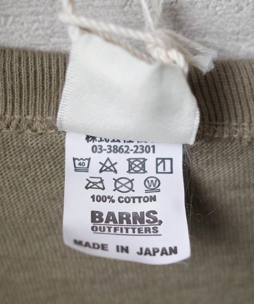 BARNS OUTFITTERS（バーンズアウトフィッターズ）の「【PH2】【BARNS OUTFITTERS】TSURI-AMI SS CREW T 吊り編み ショートスリーブ クルーネック Tシャツ（Tシャツ/カットソー・メンズ・オリーブ/グリーン系その他/グリーン系その他2/ゴールド/カーキ/ピンク系その他・SMALL）」の11枚目の写真