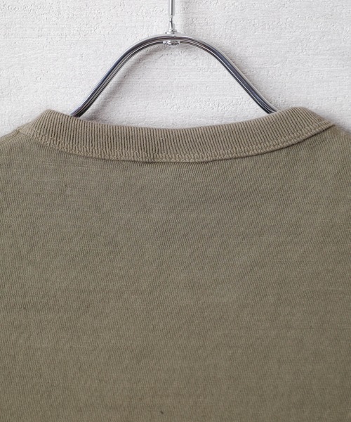 BARNS OUTFITTERS（バーンズアウトフィッターズ）の「【PH2】【BARNS OUTFITTERS】TSURI-AMI SS CREW T 吊り編み ショートスリーブ クルーネック Tシャツ（Tシャツ/カットソー・メンズ・オリーブ/グリーン系その他/グリーン系その他2/ゴールド/カーキ/ピンク系その他・SMALL）」の9枚目の写真