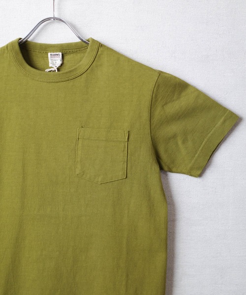 BARNS OUTFITTERS（バーンズアウトフィッターズ）の「【PH2】【BARNS OUTFITTERS】TSURI-AMI SS CREW T 吊り編み ショートスリーブ クルーネック Tシャツ（Tシャツ/カットソー・メンズ・オリーブ/グリーン系その他/グリーン系その他2/ゴールド/カーキ/ピンク系その他・SMALL）」の7枚目の写真