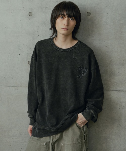 RATTLE TRAP(ラトルトラップ)の「441HZロゴししゅう加工スウェット(スウェット・メンズ・ブラック/グレー・L/M)」の4枚目の写真