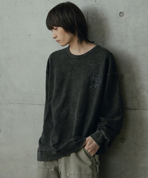 RATTLE TRAP(ラトルトラップ)の「441HZロゴししゅう加工スウェット(スウェット・メンズ・ブラック/グレー・L/M)」の3枚目の写真