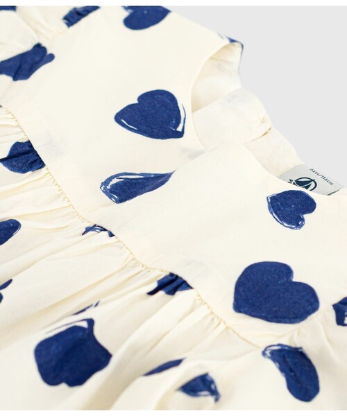 PETIT BATEAU(プチバトー)の「半袖ブラウス(シャツ/ブラウス・キッズ・ホワイト×ブルー・6YEAR/8YEAR/10YEAR/12YEAR)」の3枚目の写真