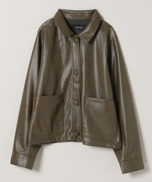 JEANASIS ヴィンテージレザーブルゾン　ブラウン　新品 JEANASIS ブルゾン アウター ヴィンテージレザーブルゾン/282684