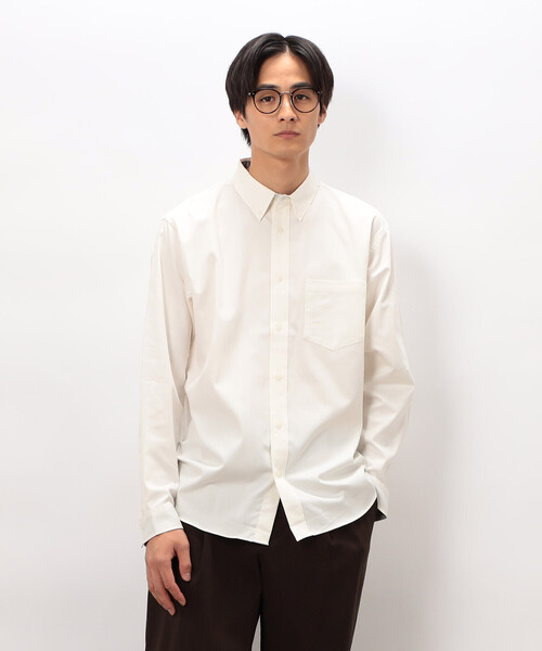 COMME CA ISM(コムサイズム)の「播州織 デニムライク シャンブレーツイルシャツ(シャツ/ブラウス・メンズ・ネイビー/ホワイト・MEDIUM/LARGE)」の2枚目の写真