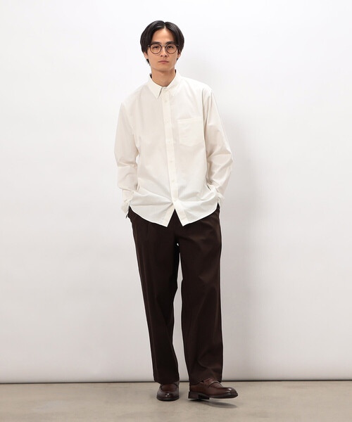 COMME CA ISM(コムサイズム)の「播州織 デニムライク シャンブレーツイルシャツ(シャツ/ブラウス・メンズ・ネイビー/ホワイト・MEDIUM/LARGE)」の4枚目の写真