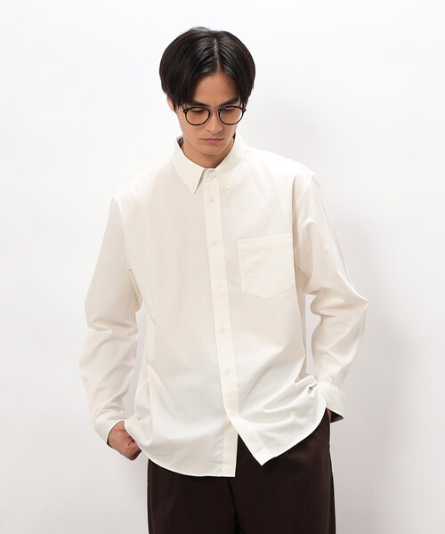 COMME CA ISM(コムサイズム)の「播州織 デニムライク シャンブレーツイルシャツ(シャツ/ブラウス・メンズ・ネイビー/ホワイト・MEDIUM/LARGE)」の5枚目の写真