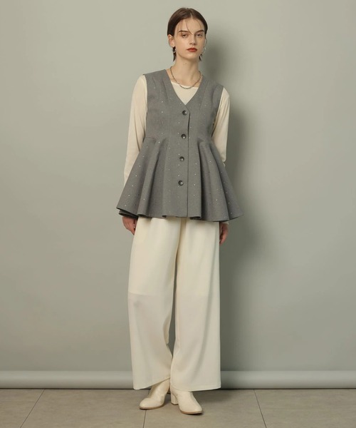 新品カデュネ　ランタンジレ　ライトグレー ランタンジレ（その他アウター）｜CADUNE（カデュネ）のファッション