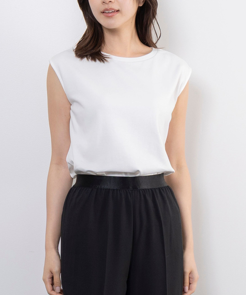 NARACAMICIE(ナラカミーチェ)の「【NARACAMICIE】ノースリカットソー(Tシャツ/カットソー・レディース・ブラック/ブラウン/ホワイト・M)」の1枚目の写真