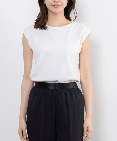 NARACAMICIE(ナラカミーチェ)の「【NARACAMICIE】ノースリカットソー(Tシャツ/カットソー・レディース・ブラック/ブラウン/ホワイト・M)」の4枚目の写真