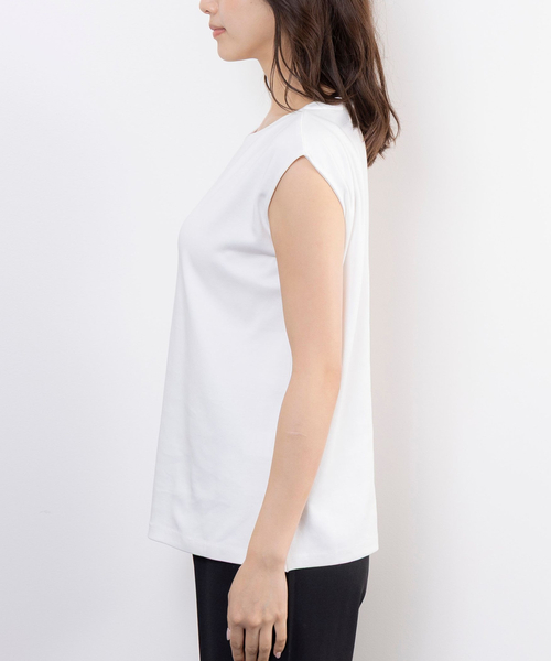 NARACAMICIE(ナラカミーチェ)の「【NARACAMICIE】ノースリカットソー(Tシャツ/カットソー・レディース・ブラック/ブラウン/ホワイト・M)」の6枚目の写真