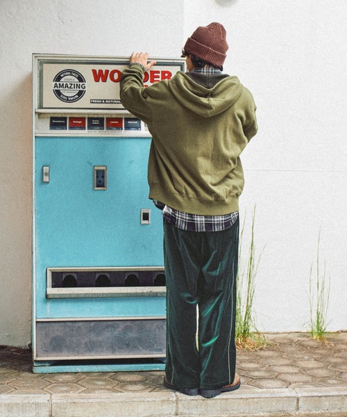 niko and...（ニコアンド）の「ベロア刺繍スカパンツ（その他パンツ・メンズ・ボルドー/ブラック/グリーン・MEDIUM/LARGE）」の6枚目の写真