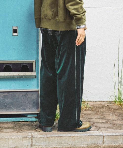 niko and...（ニコアンド）の「ベロア刺繍スカパンツ（その他パンツ・メンズ・ボルドー/ブラック/グリーン・MEDIUM/LARGE）」の8枚目の写真