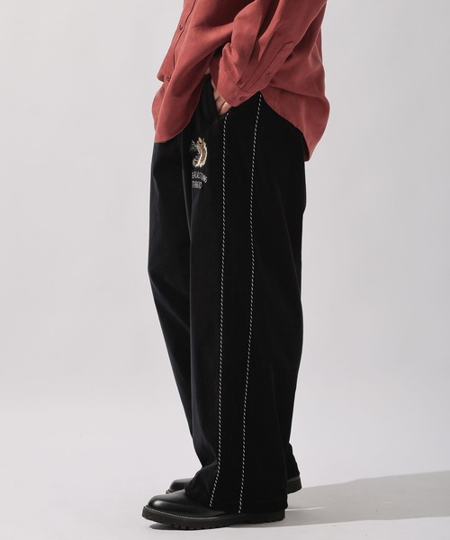 niko and...（ニコアンド）の「ベロア刺繍スカパンツ（その他パンツ・メンズ・ボルドー/ブラック/グリーン・MEDIUM/LARGE）」の9枚目の写真