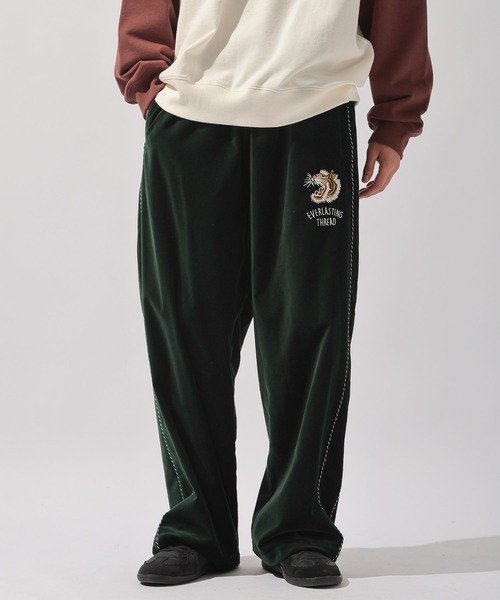 niko and...（ニコアンド）の「ベロア刺繍スカパンツ（その他パンツ・メンズ・ボルドー/ブラック/グリーン・MEDIUM/LARGE）」の11枚目の写真