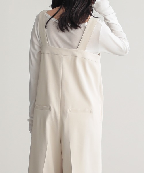 for/c（フォーシー）の「[低身長/高身長向けサイズ有]ドライピケサロペット【サスティナブル】（サロペット/オーバーオール・レディース・ブラック/ネイビー/アイボリー・PM/LL/L/M/TM/PL）」の8枚目の写真