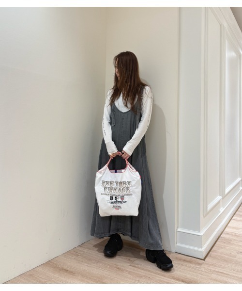 LUGIVA（ルギヴァ）の「【LUGIVA/ルギバ】テンセルデニム前後2wayジャンパースカート（ジャンパースカート・レディース・ブラック・FREE）」の19枚目の写真