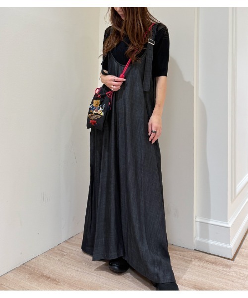 LUGIVA（ルギヴァ）の「【LUGIVA/ルギバ】テンセルデニム前後2wayジャンパースカート（ジャンパースカート・レディース・ブラック・FREE）」の17枚目の写真
