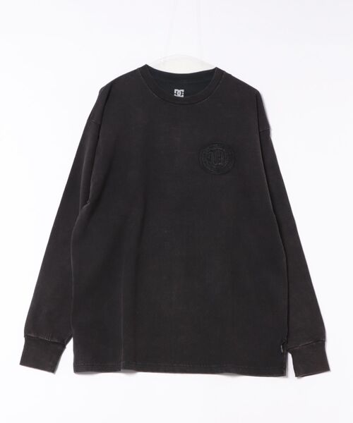 DC SHOES(ディーシーシューズ)の「25 HIDDEN LS/DCワンポイント長袖ロンT(Tシャツ/カットソー・メンズ・ブラック×ブラック/ブラック系その他/グレイッシュベージュ/アンティークシルバー・MEDIUM/LARGE/X-LARGE/SMALL)」の2枚目の写真