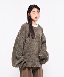 Elanque(GN)Volume nep knit(jbg/Z[^[)