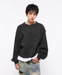 Elanque(GN)Volume nep knit(jbg/Z[^[)