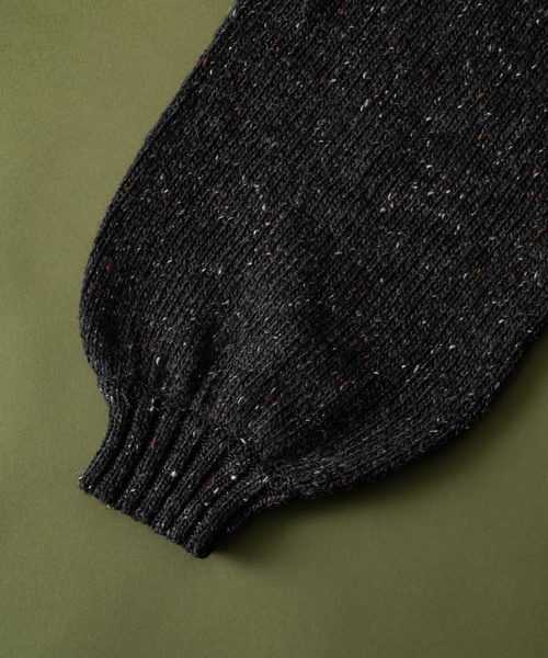 Elanque（エランク）の「Volume nep knit/ボリュームネップニット（ニット/セーター・メンズ・ブラウン/カーキ/グレー/ブラック・MEDIUM/LARGE）」の9枚目の写真