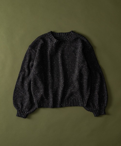 Elanque（エランク）の「Volume nep knit/ボリュームネップニット（ニット/セーター・メンズ・ブラウン/カーキ/グレー/ブラック・MEDIUM/LARGE）」の5枚目の写真