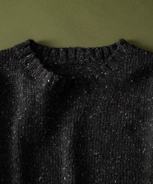 Elanque（エランク）の「Volume nep knit/ボリュームネップニット（ニット/セーター・メンズ・ブラウン/カーキ/グレー/ブラック・MEDIUM/LARGE）」の7枚目の写真