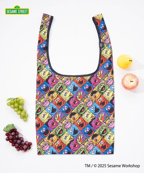 FRUIT OF THE LOOM（フルーツオブザルーム）の「【FRUIT OF THE LOOM】SESAME STREET×FTL エコバッグ/セサミコラボ（エコバッグ/サブバッグ・メンズ・アイボリー/パープル/ライトグレー・FREE）」の3枚目の写真