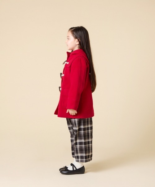 [100-160]【アウター人気NO.１】【選べる５色展開/お家で洗える】ライトフェイクウールダッフルコート