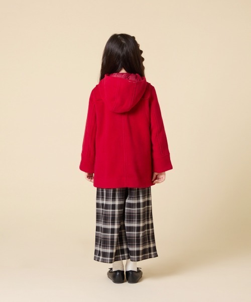 [100-160]【アウター人気NO.１】【選べる５色展開/お家で洗える】ライトフェイクウールダッフルコート