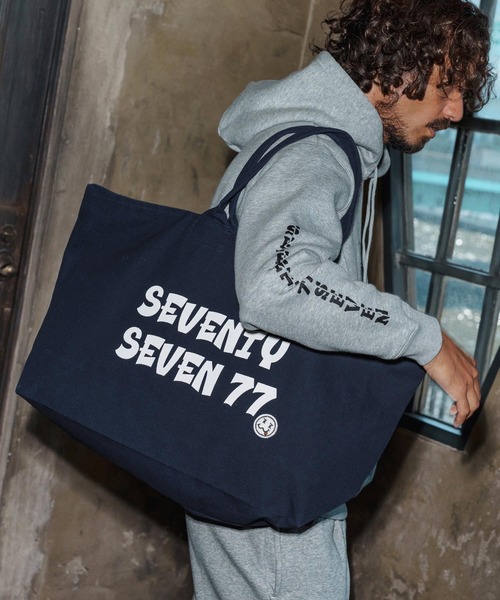 seventy seven(セブンティセブン)の「mko13170-large tote bag(77funny) トートバッグ(7725W340)(トートバッグ・メンズ・ネイビー/ナチュラル/ブラック・FREE)」の9枚目の写真