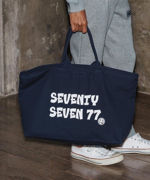seventy seven(セブンティセブン)の「mko13170-large tote bag(77funny) トートバッグ(7725W340)(トートバッグ・メンズ・ネイビー/ナチュラル/ブラック・FREE)」の10枚目の写真