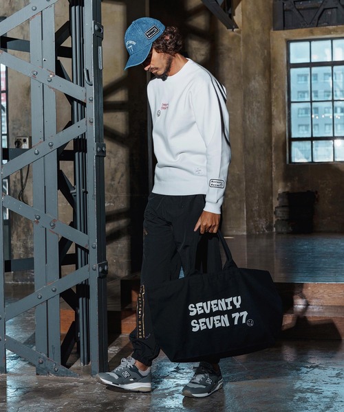seventy seven(セブンティセブン)の「mko13170-large tote bag(77funny) トートバッグ(7725W340)(トートバッグ・メンズ・ネイビー/ナチュラル/ブラック・FREE)」の15枚目の写真