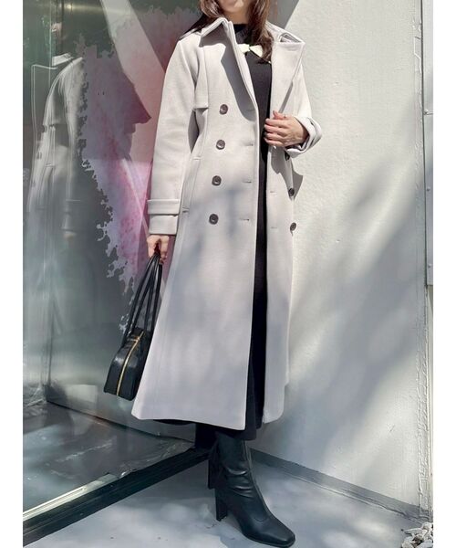 dazzlin（ダズリン）の「2WAYカラーウールライクトレンチコート（トレンチコート・レディース・グレー/ブラウン/ブラック・MEDIUM/SMALL）」の7枚目の写真